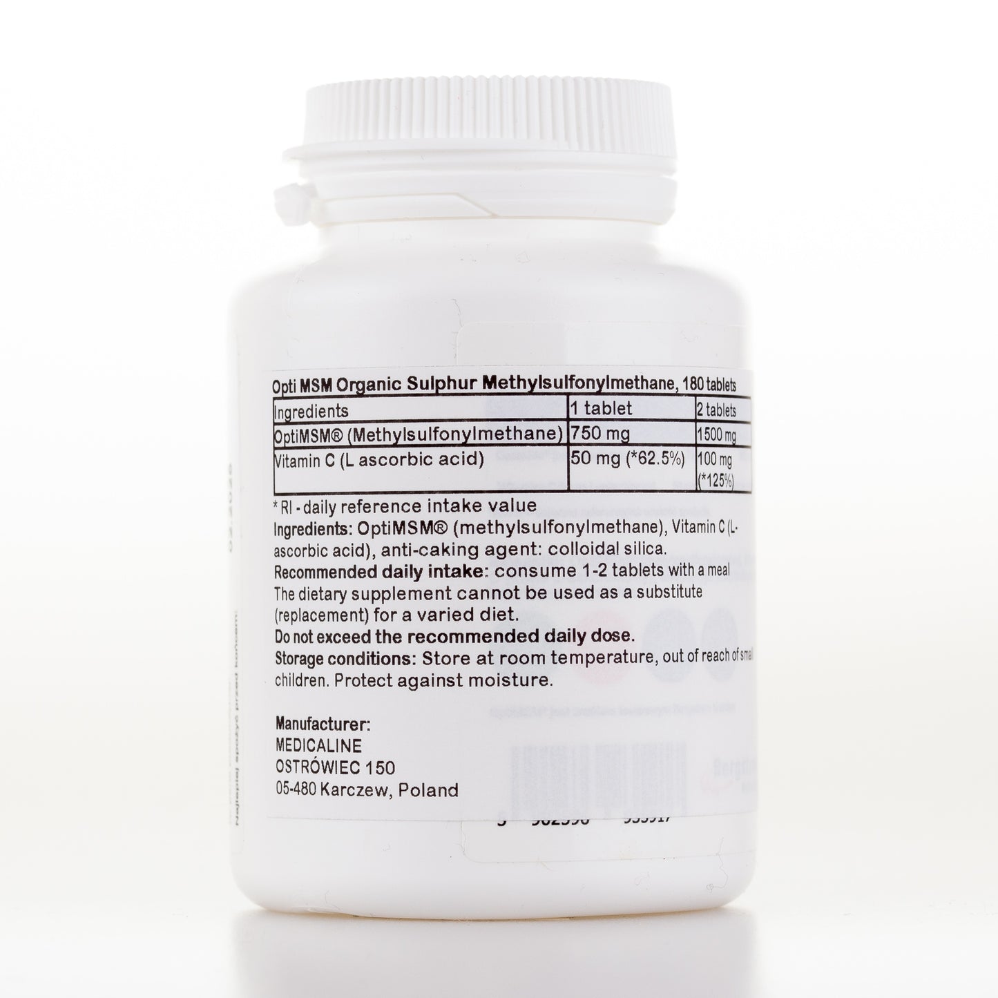 Aliness MSM Siarka Organiczna PLUS, 180 tabletek