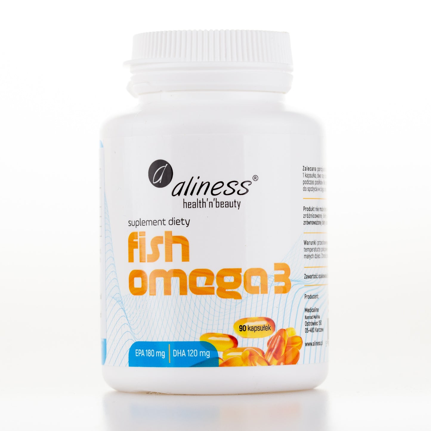 Aliness Omega 3, EPA, DHA, 90 kapsułek