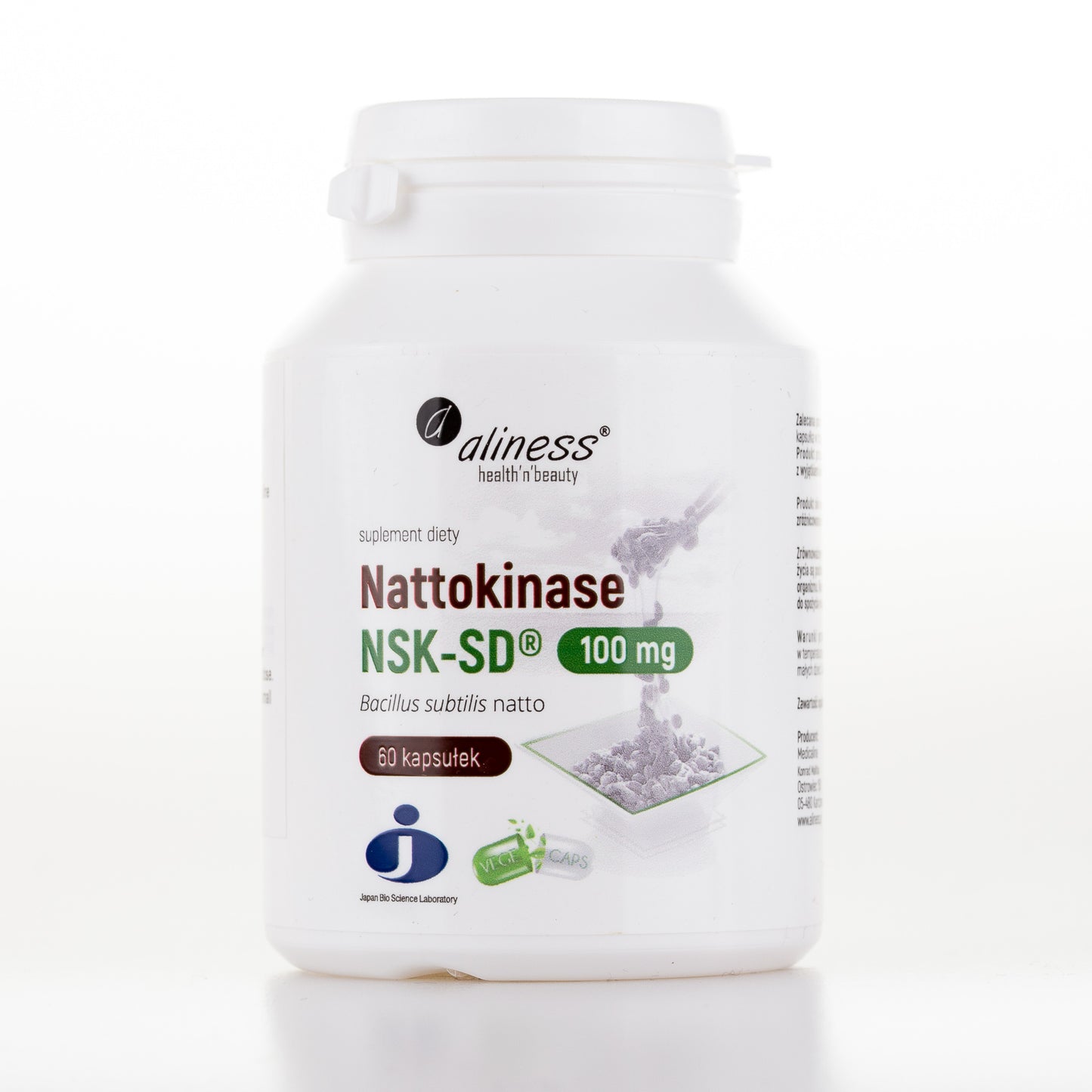 Nattokinase NSK-SD® 100 mg, 60 vegan capsules