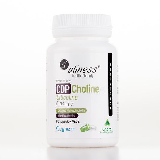 CDP Choline, Citicoline 250mg, 60 vegan capsules, Nootropics | Sharpened Focus & Cognition, Improved Memory & Mood