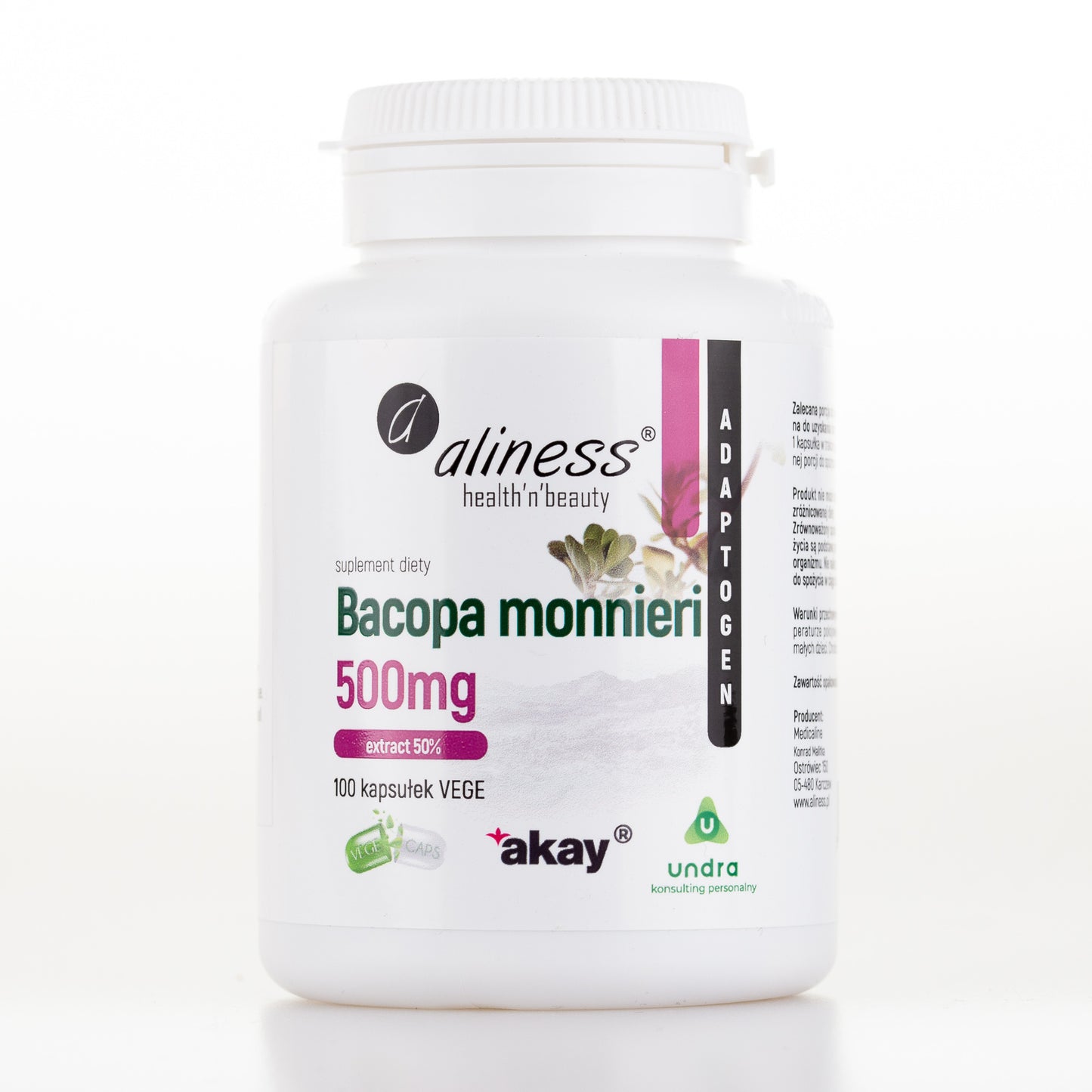 Bacopa monnieri extract, 100 vegan capsules