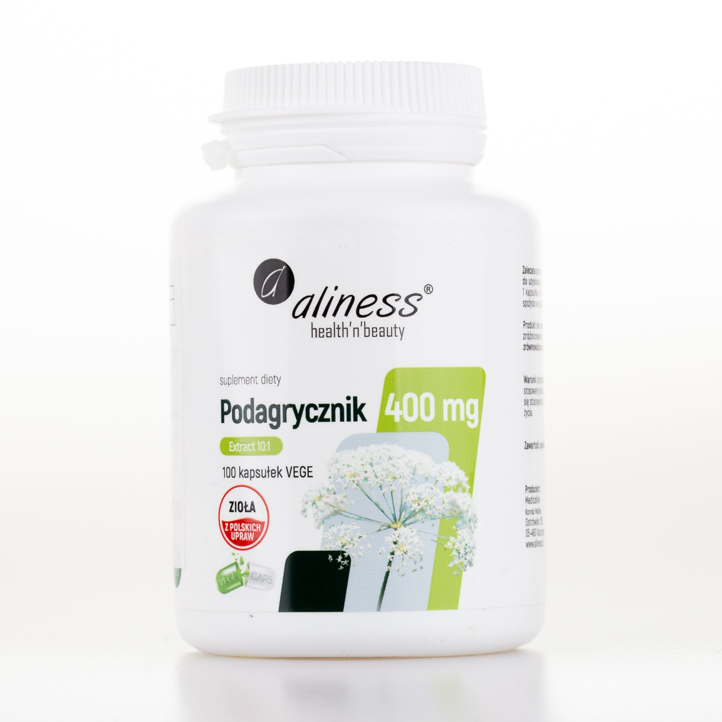 Ground Elder Herb (Aegopodium podagraria L.) extract, 100 vegan capsules