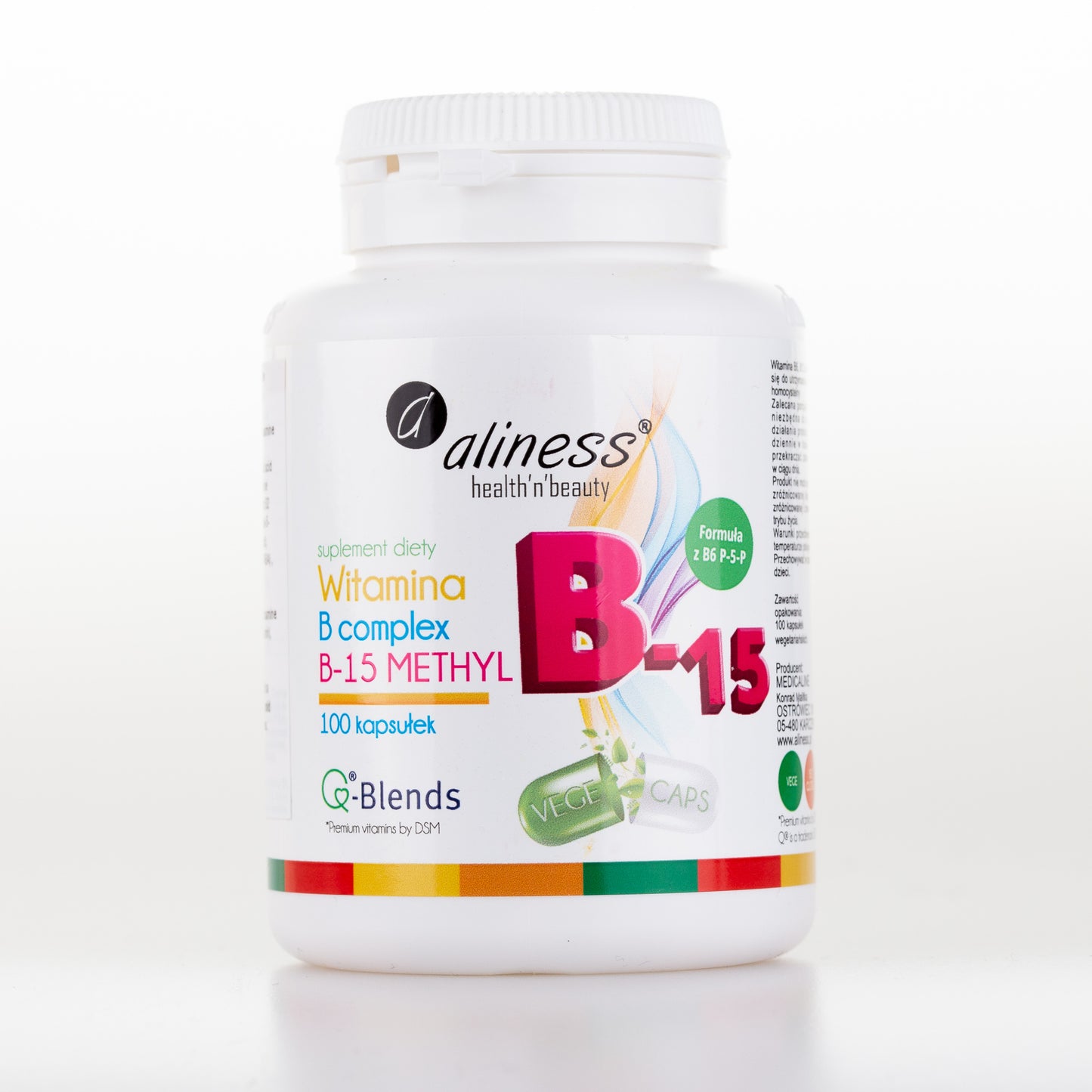 Vitamin B-15 Methyl Complex, 100 capsules, 3 months supply, Biotin + Folate + Inositol + Choline
