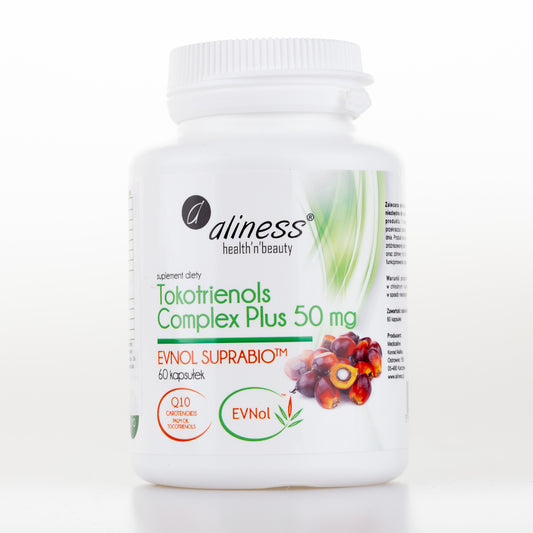 Aliness Tokotrienole Complex PLUS 50 mg EVNOL SUPRABIO, 60 kapsułek