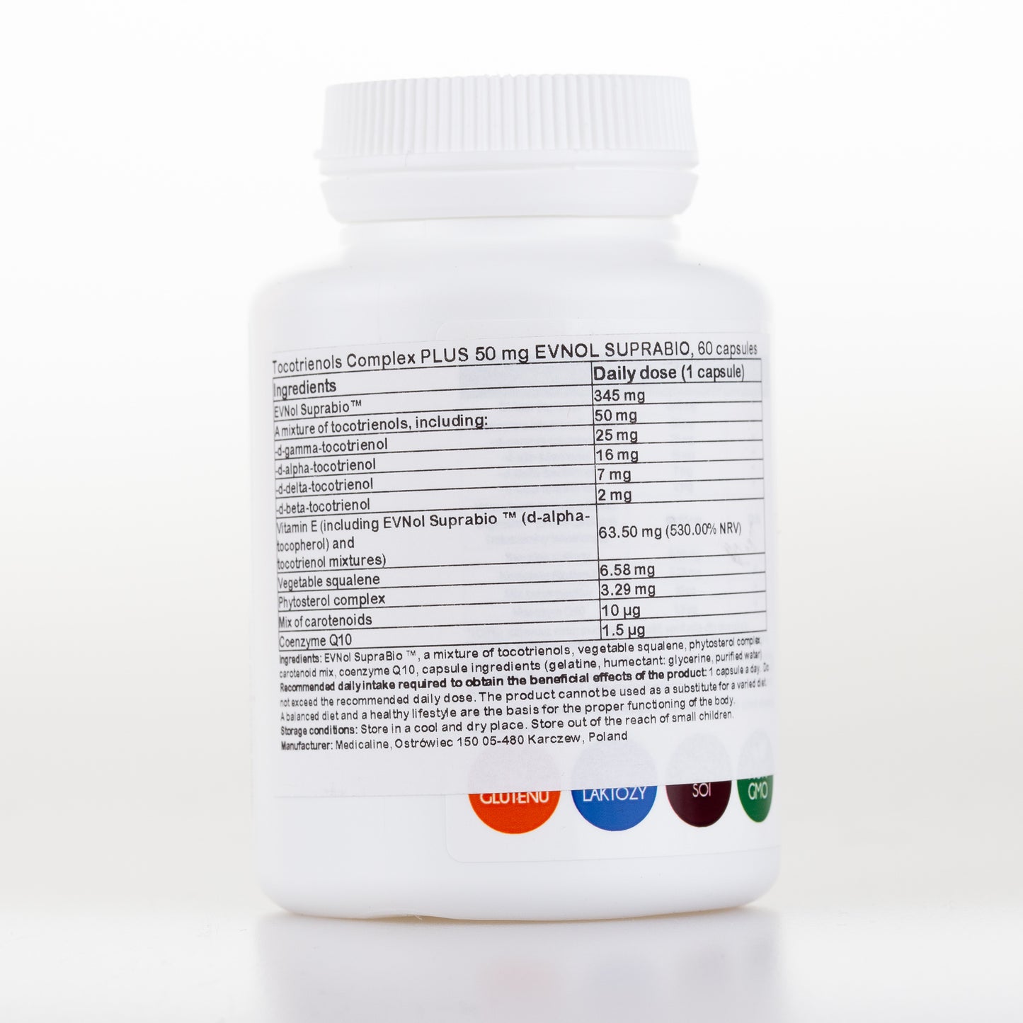 Aliness Tokotrienole Complex PLUS 50 mg EVNOL SUPRABIO, 60 kapsułek