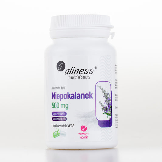 Aliness Niepokalanek 500mg (Vitex agnus-castus), 100 kapsułek wegańskich