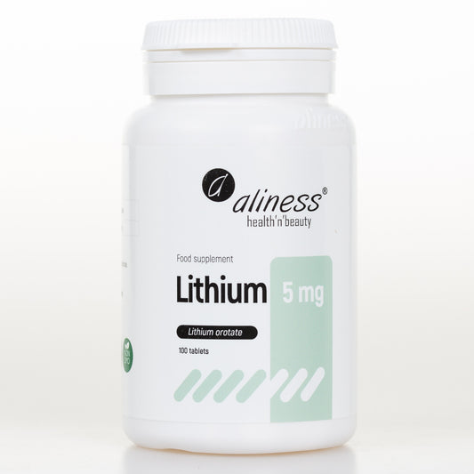 Lithium Orotate 5mg, 100 vegan tablets