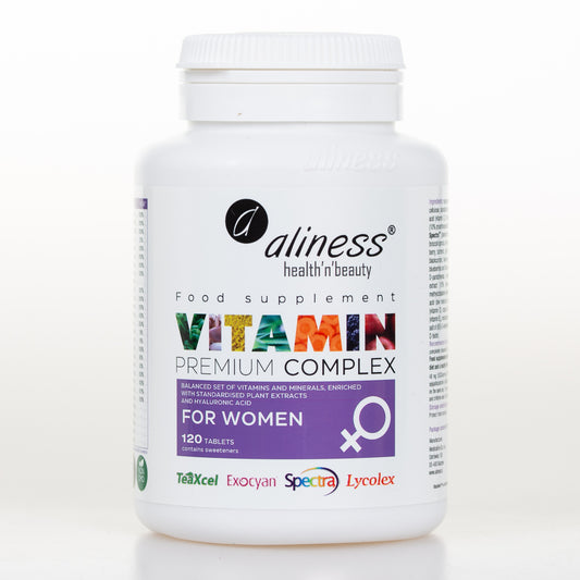 Aliness Premium Vitamin Complex dla kobiet, 120 tabletek