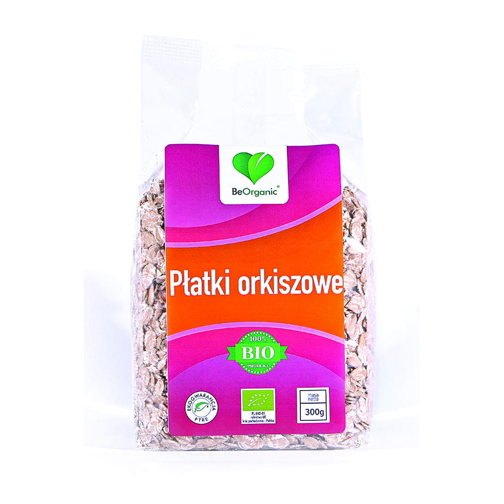 BeOrganic Płatki Orkiszowe, 300g