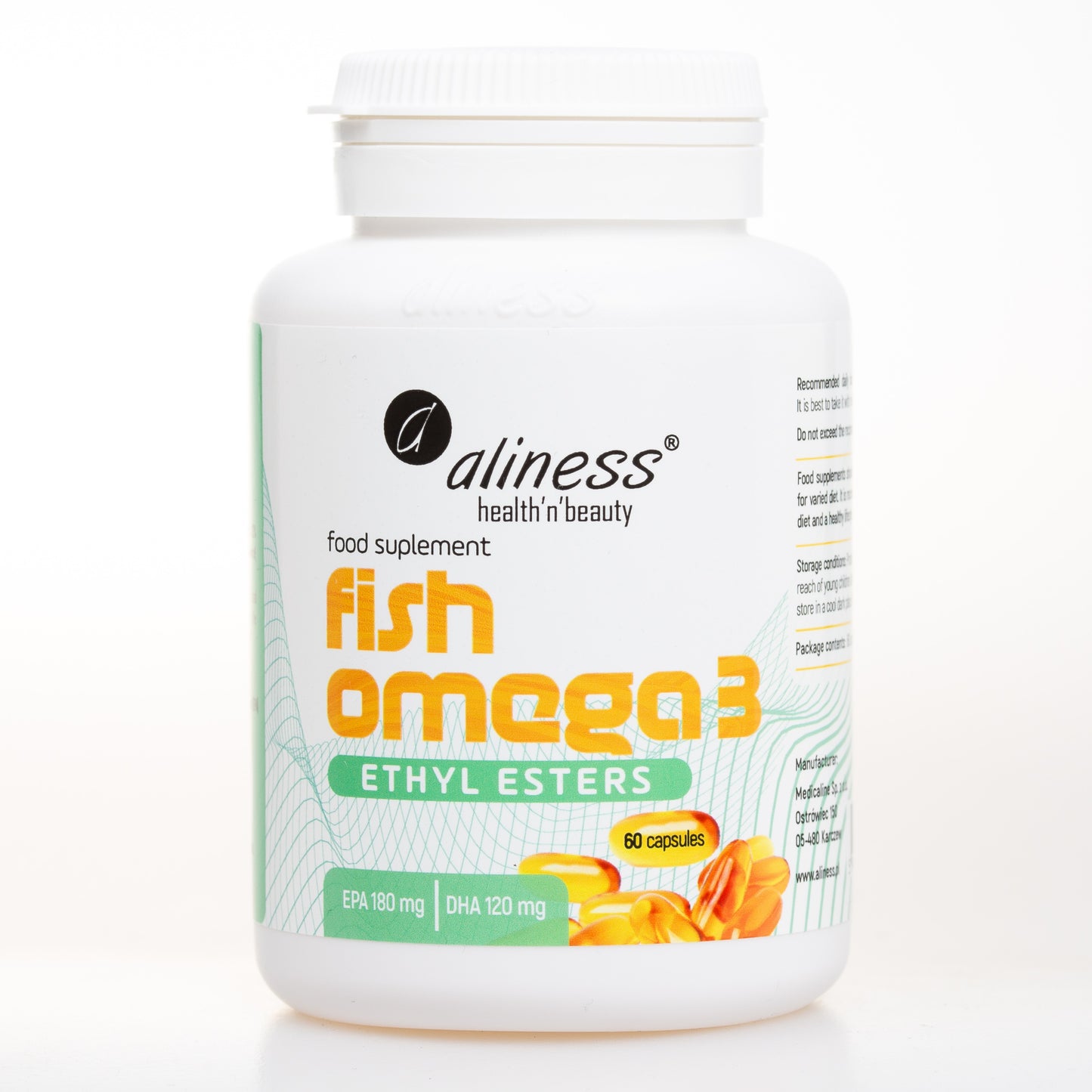 Fish Omega 3 Esters, 180mg EPA 120mg DHA, 60 capsules