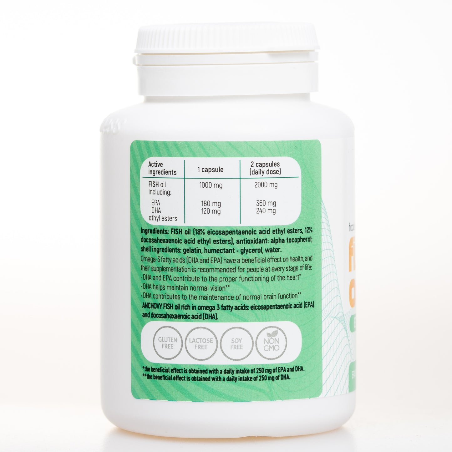 Fish Omega 3 Esters, 180mg EPA 120mg DHA, 60 capsules