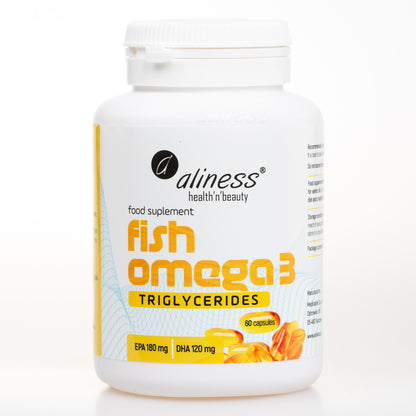 Fish Omega 3 Triglycerides 180 mg EPA, 120mg DHA, 60 capsules