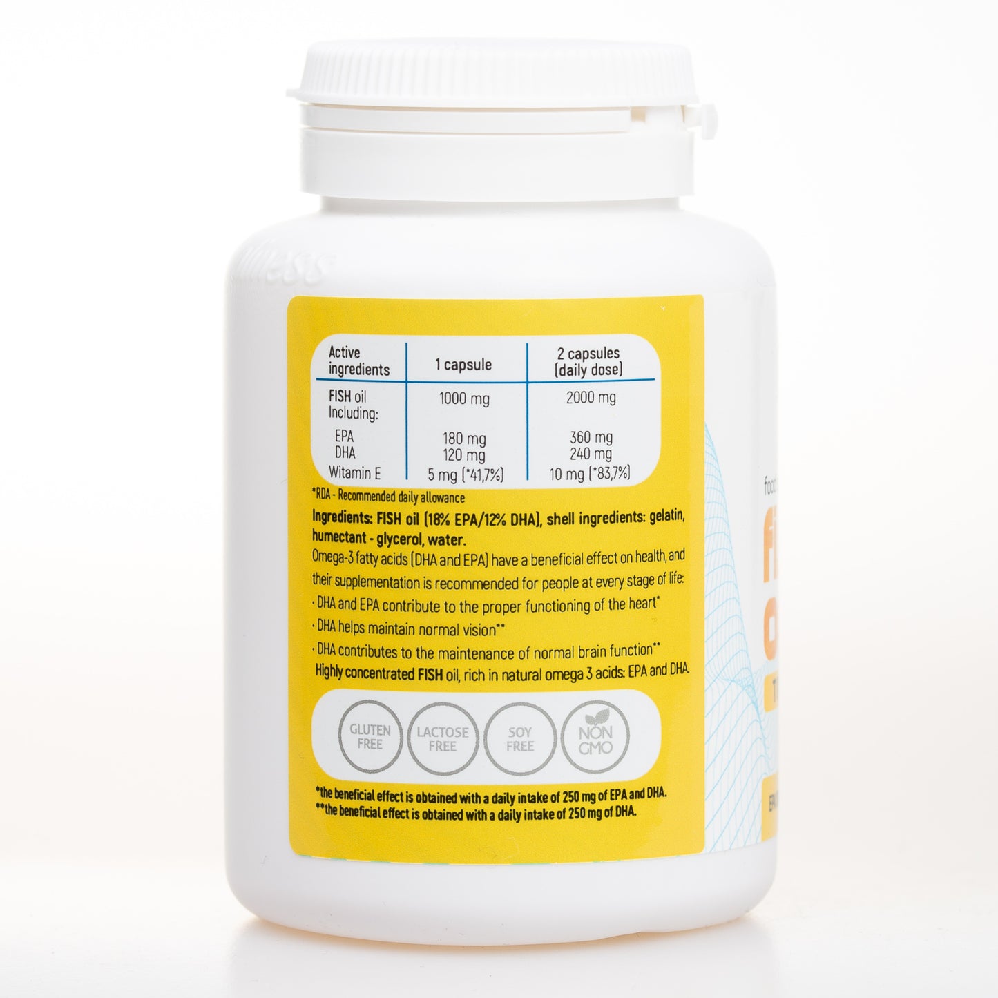 Fish Omega 3 Triglycerides 180 mg EPA, 120mg DHA, 60 capsules