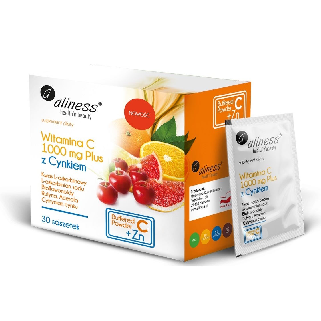 Vitamin C 1000 mg Plus with Zinc, sachets