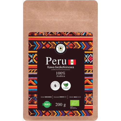 Arabica Peru Decaffeinated Coffee 200g, Organic