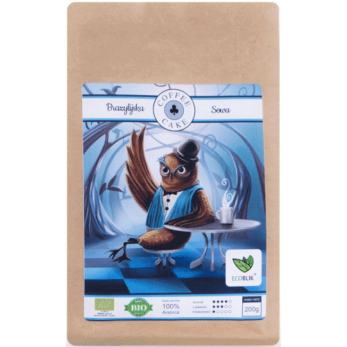 Organic Coffee Beans Brazilian Owl, 200g