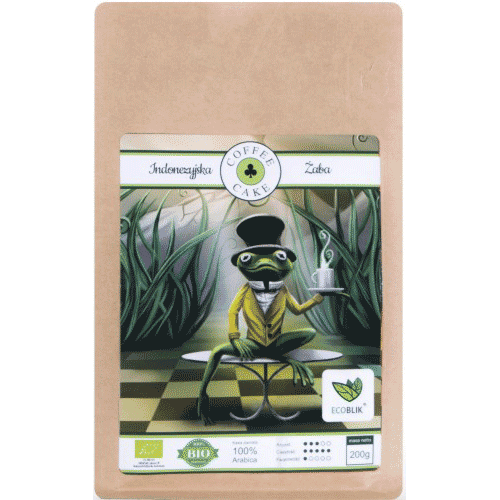 Organic Coffee Beans, Indonesian Frog, 200g