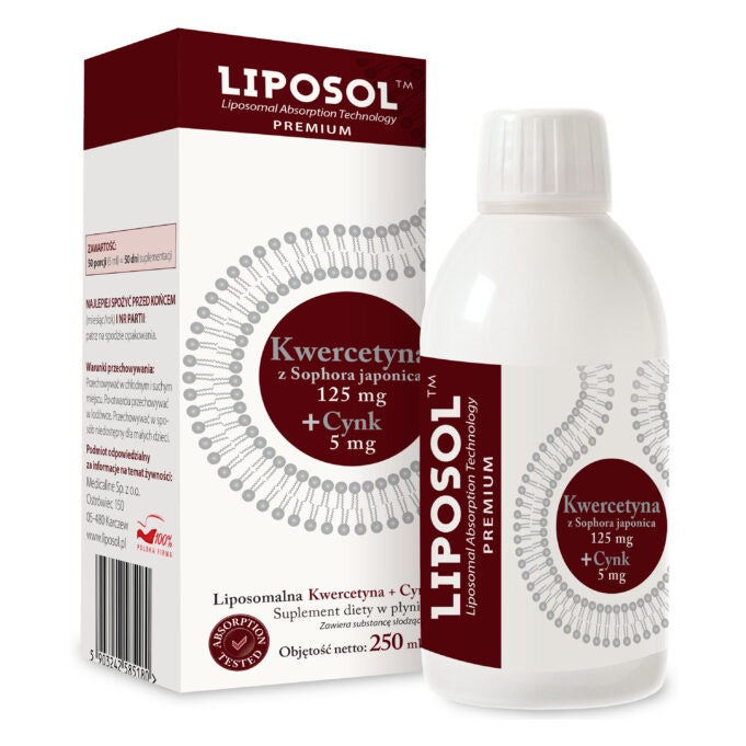 Liposol™ Liposomal Quercetin 125 mg + Zinc 5 mg – 250 ml