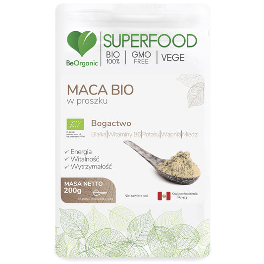 BeOrganic Maca w proszku, 200g