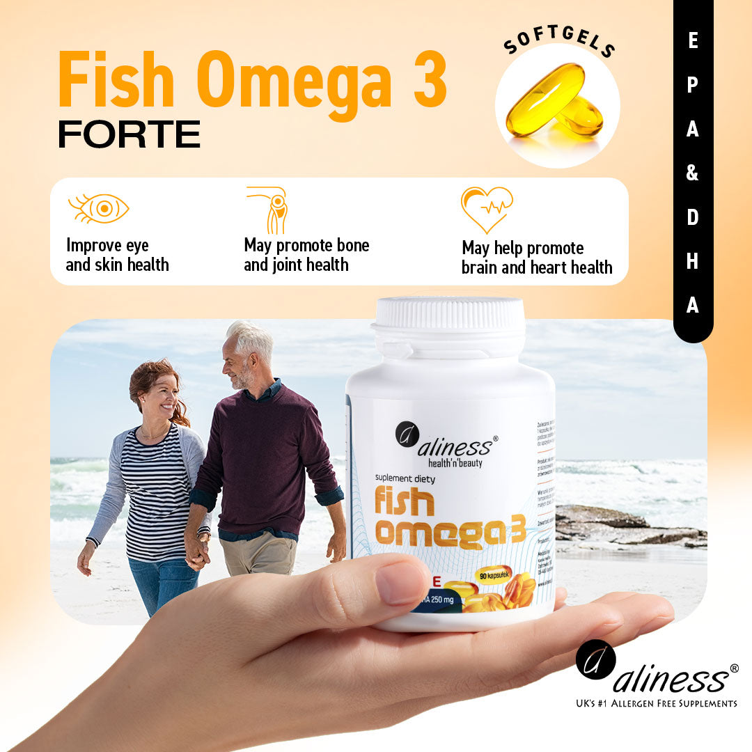 Aliness Fish Omega 3 FORTE 500 / 250mg, 90 kapsułek 