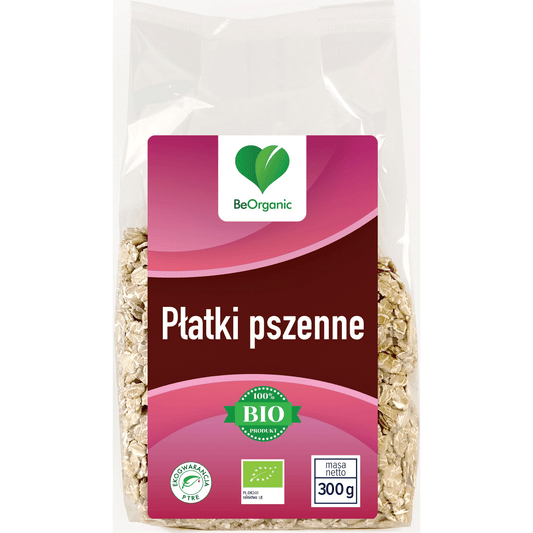 Płatki pszenne BeOrganic 300g