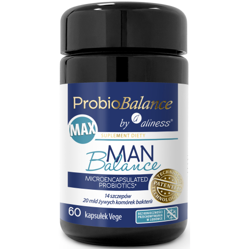 ProbioBalance Man probiotics & prebiotics, capsules. Aliness Vegan Probiotics