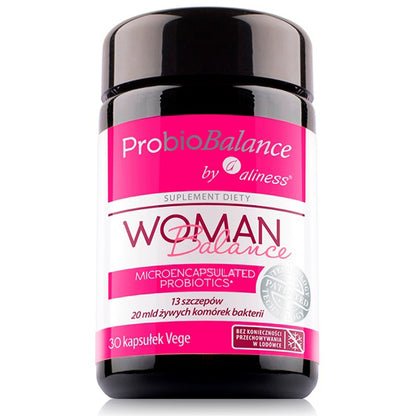 ProbioBalance Woman probiotics & prebiotics, vegan capsules. Vegan Probiotics