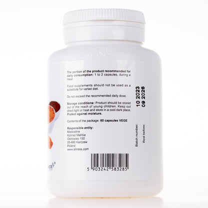 Aliness Curcumin 3 PLUS, 60 kapsułek vege