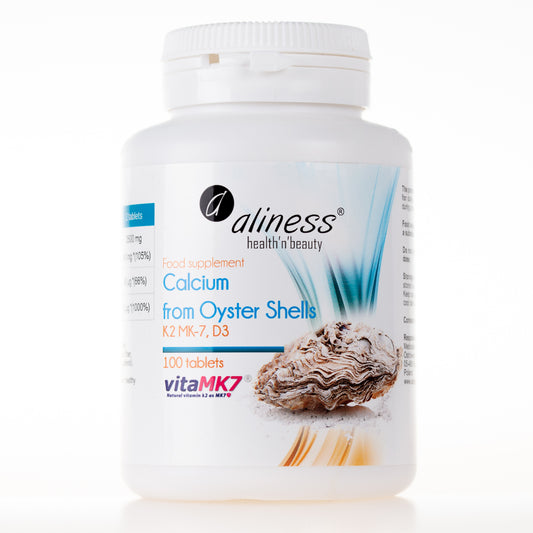 Oyster Shell Calcium with vitamins K2 and D3, 100 pills