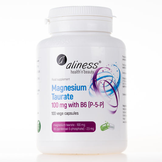 Magnesium Taurate with Vitamin B6 (P-5-P), 100 vegan capsules