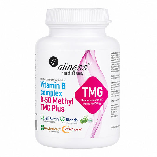 100 capsules of Vitamin B Complex Methyl, 3 months supply, Methyl TMG Plus + Biotin + Folate