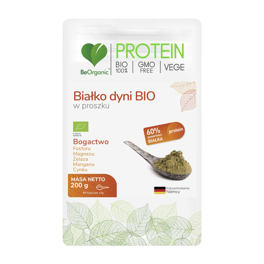 BeOrganic Białko Dyniowe w Proszku, 200g