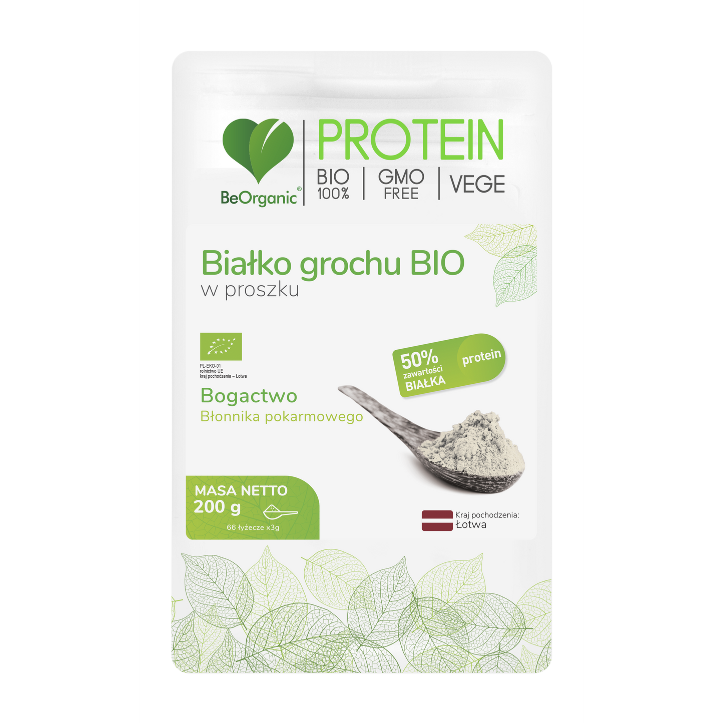 BeOrganic Pea Protein Powder, 200g