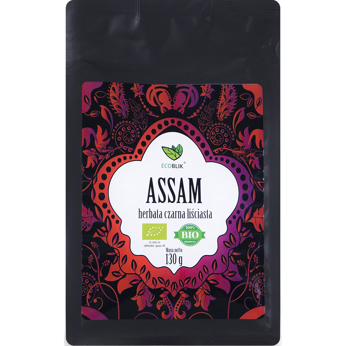 Organic black leaf tea Assam 130g