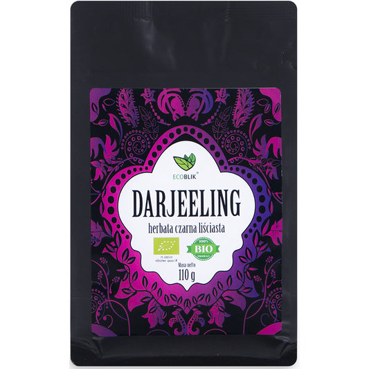 Organiczna czarna herbata liściasta Darjeeling, 110g