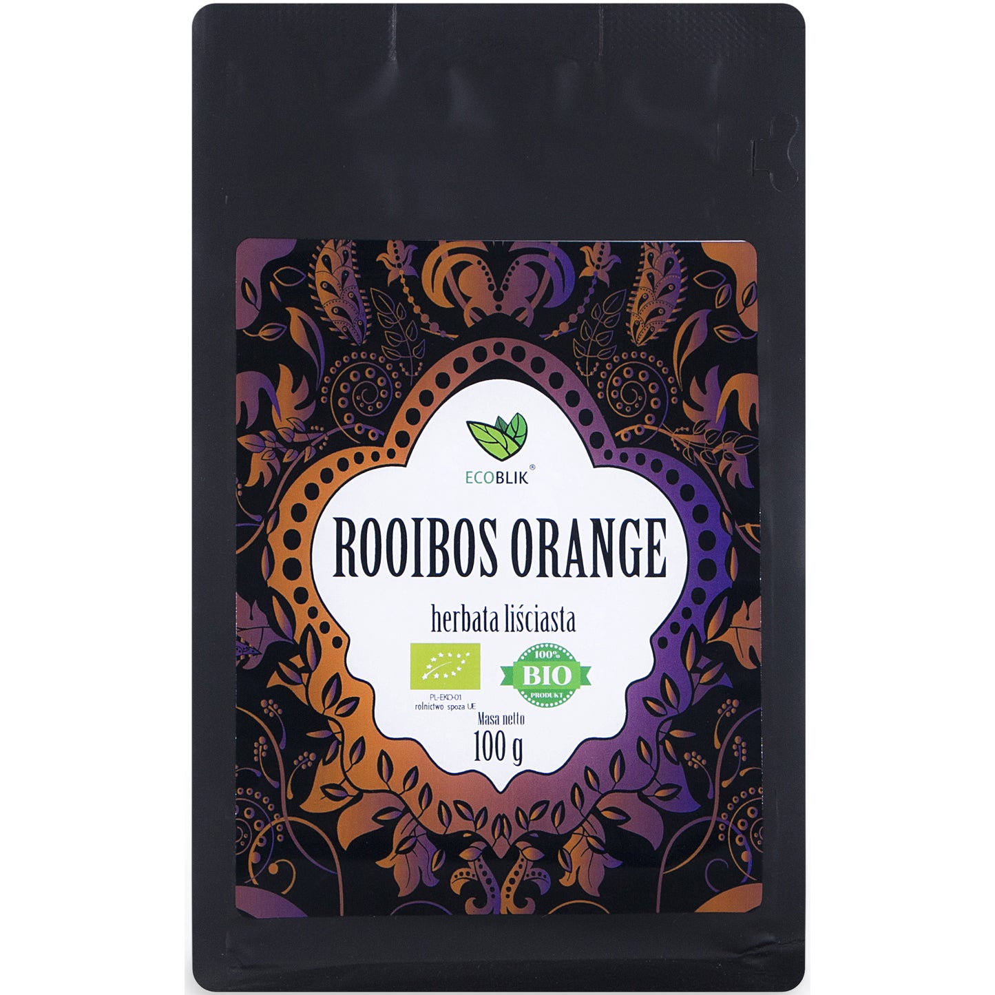 Organic loose leaf tea Rooibos Orange, 100g