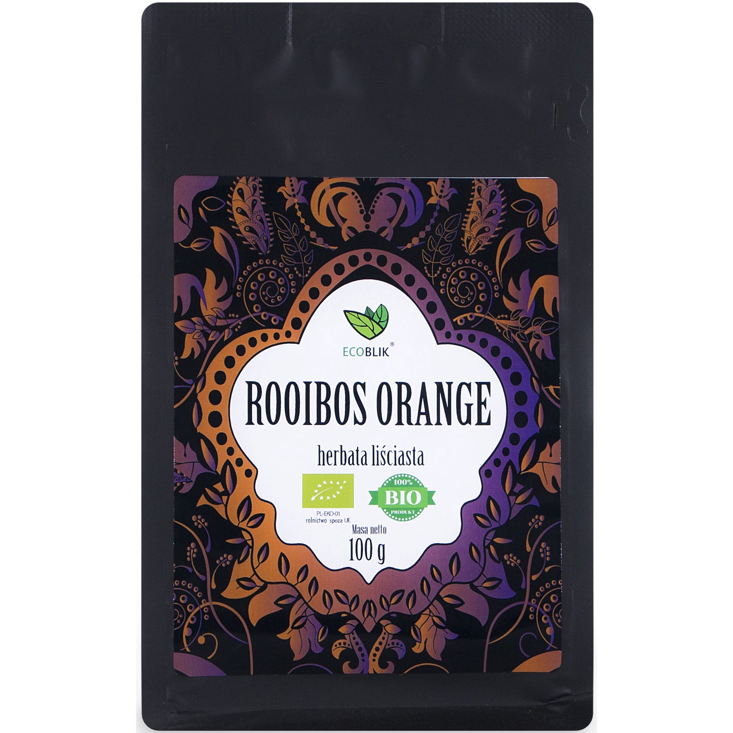 Organic loose leaf tea Rooibos Orange, 100g