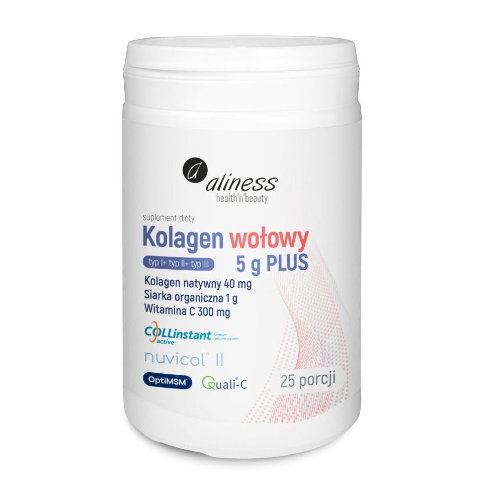 BOVINE Collagen 5g PLUS native II, OptiMSM sulfur, vitamin C (type I + type II + type III)