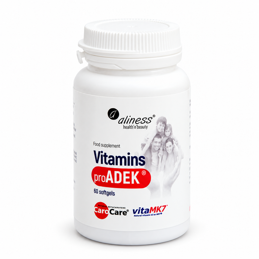 Aliness Witaminy Pro ADEK®, 60 kapsułek miękkich, Witamina A, D, E, K