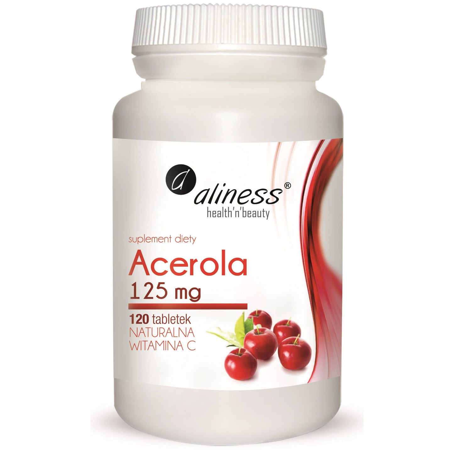 Aliness Acerola, 120 tabletek. Naturalna Vitamina C 125mg