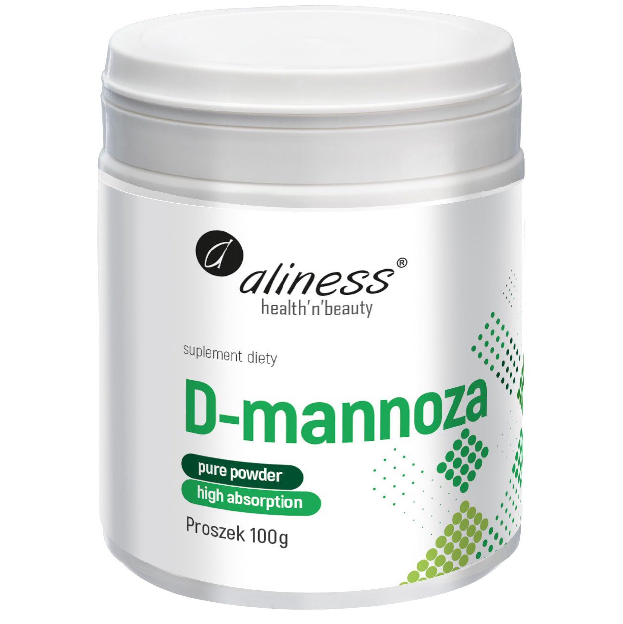 Aliness D-Mannoza, 100g proszku. Słodzik przyjazny dla diety ketogenicznej.