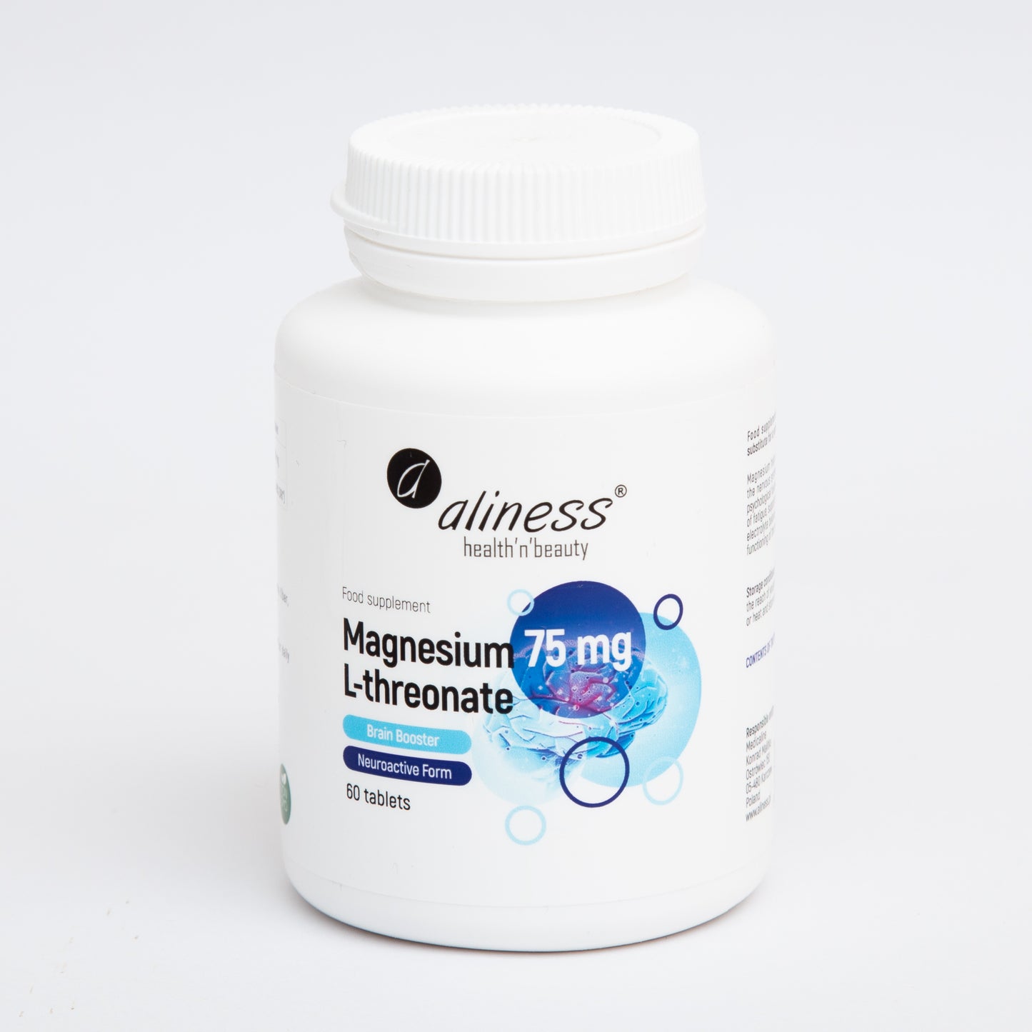 60 tablets of Magnesium L-Threonate 2100mg, 1 month supply, Brain Booster, Magnesium L-Threonate