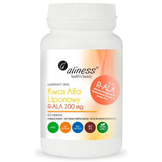 Aliness Kwas Alfa Liponowy R-ALA 200mg, 60 tabletek