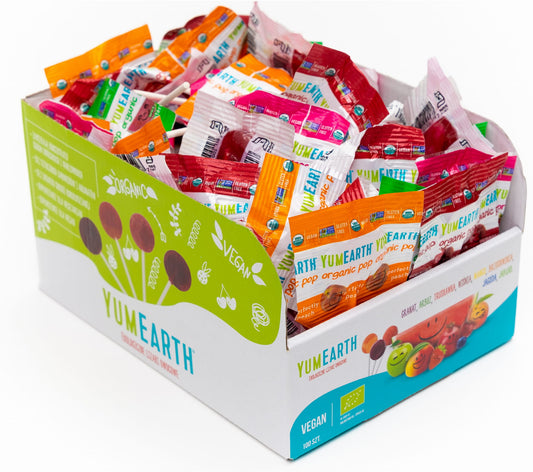 YumEarth Organic Fruit Lollipops, Eco pops for toddlers, 100 pack