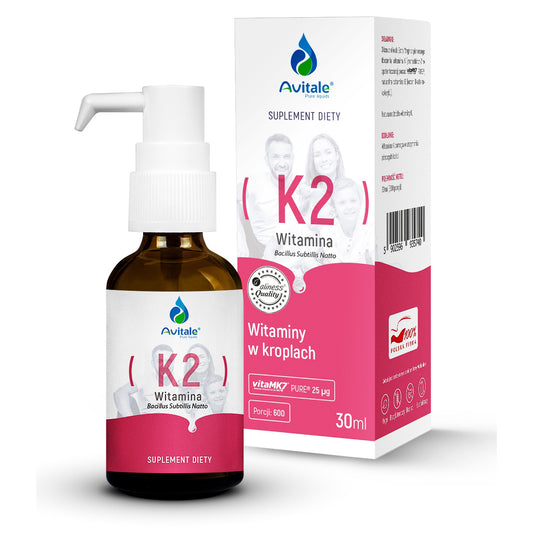Avitale K2 25 µg, 30 ml, 600 servings, vitamins in drops