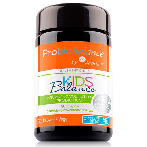 ProbioBalance Kids probiotics & prebiotics, 30 capsules. Aliness Vegan Probiotics