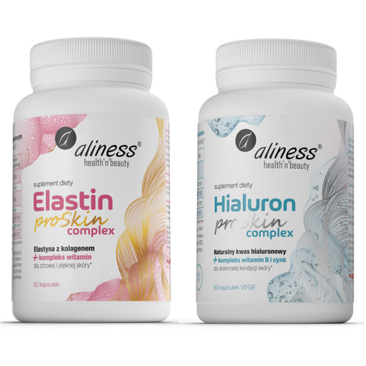 Aliness ProSkin (Zestaw Elastin Complex + Hialuron Complex), 2x 60 kapsułek